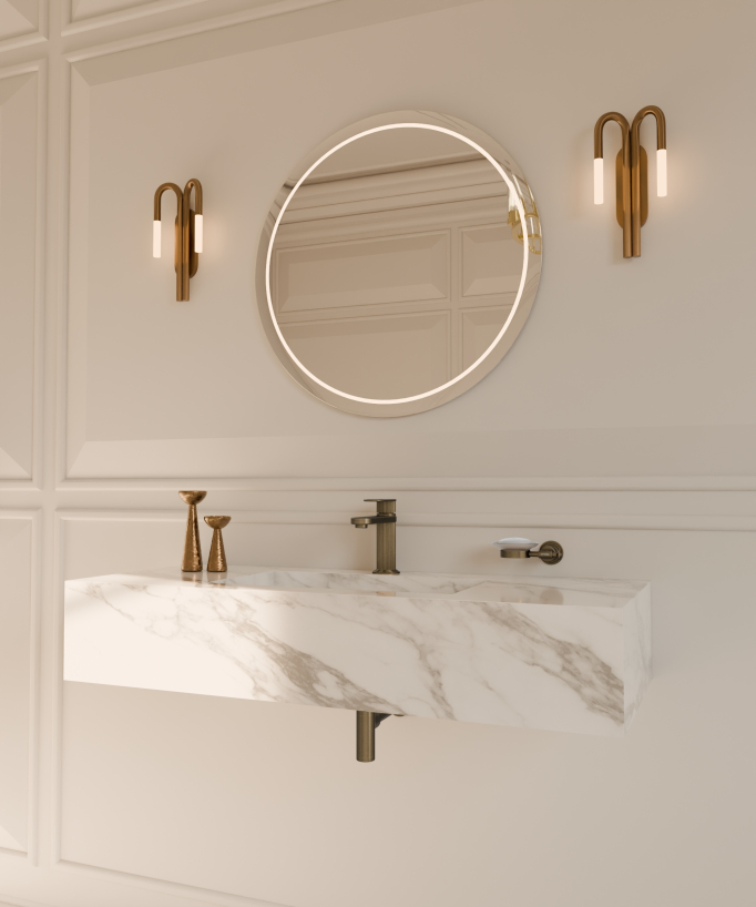 Mitigeur lavabo à poser Bronze - Hera