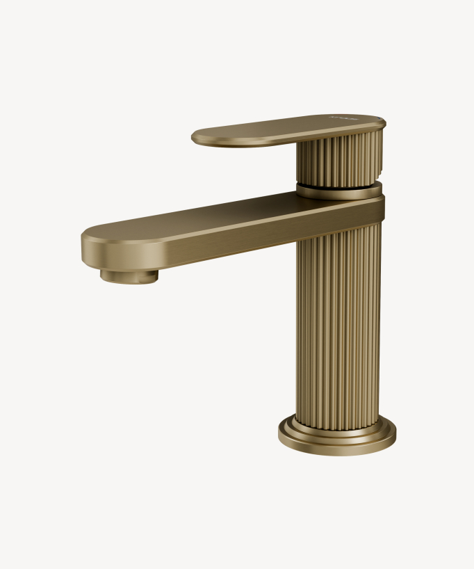 Mitigeur lavabo à poser Doré brossé - Hera