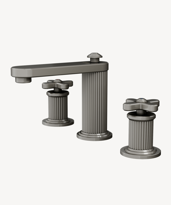 Mélangeur de lavabo sur plage Nickel brossé - Hera