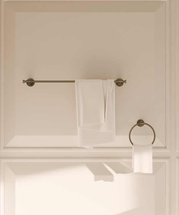 Anneau porte-serviettes mural Bronze - Hera