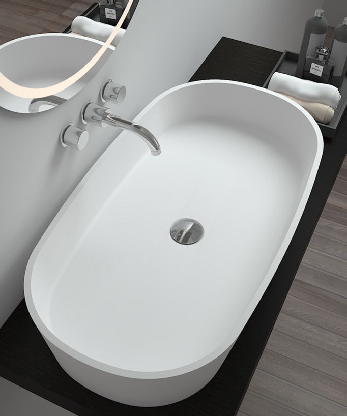Vasque à poser en solid surface Blanc mat - Ouesso