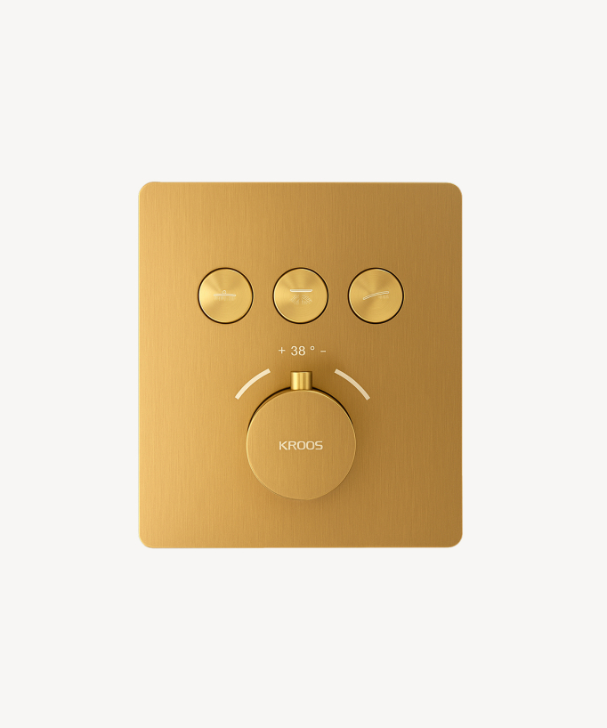 Pack douche thermostatique avec pommeau pluie LED encastré plafond Sirius