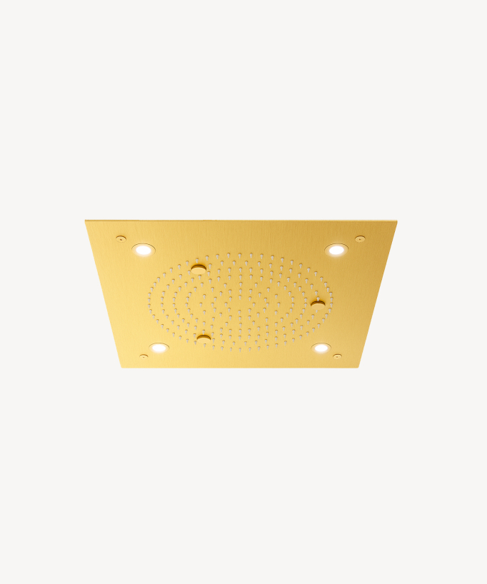Pack douche thermostatique avec pommeau pluie LED encastré plafond Sirius
