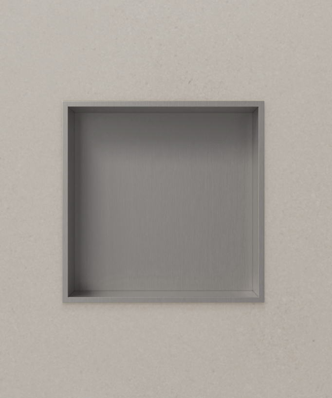 Niche salle de bain encastrable  - Nickel brossé
