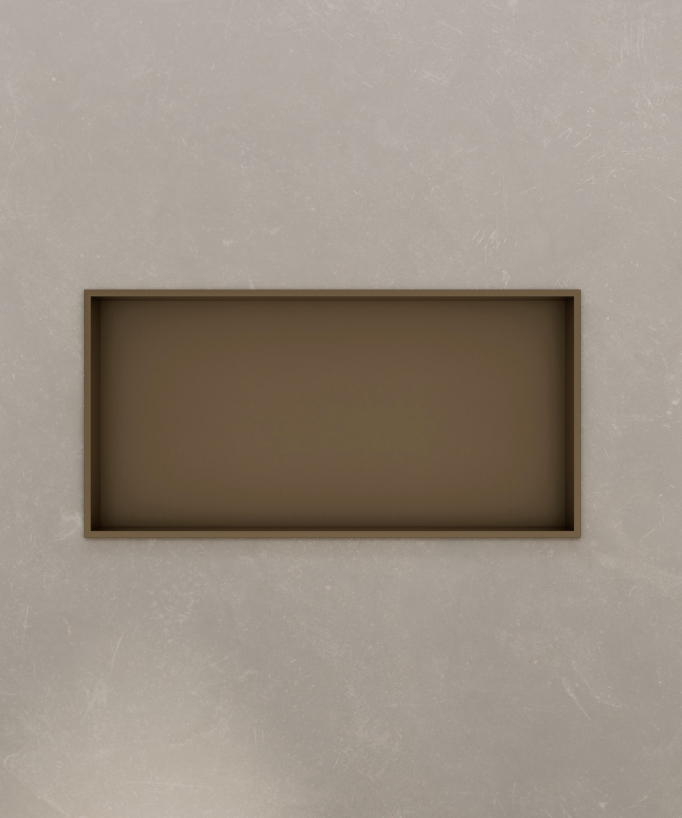 Niche murale de salle de bain en acier inoxydable - Bronze