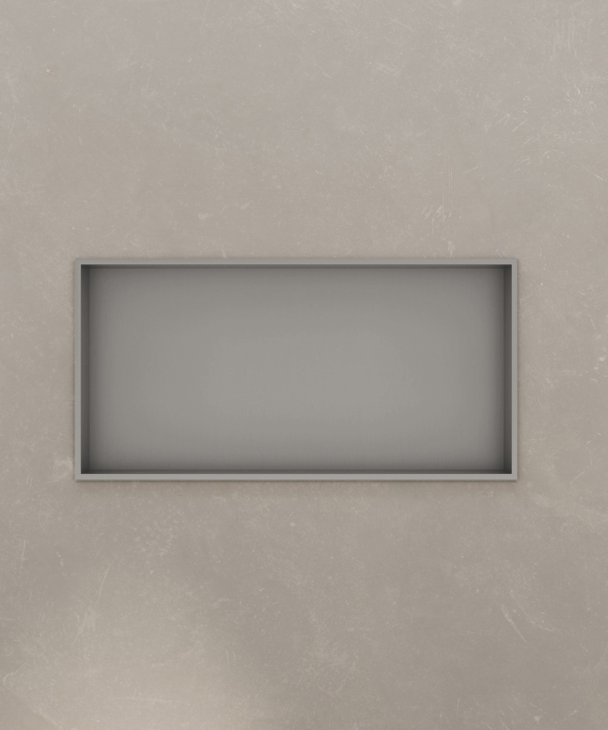 Niche murale de salle de bain en acier inoxydable - Nickel brossé
