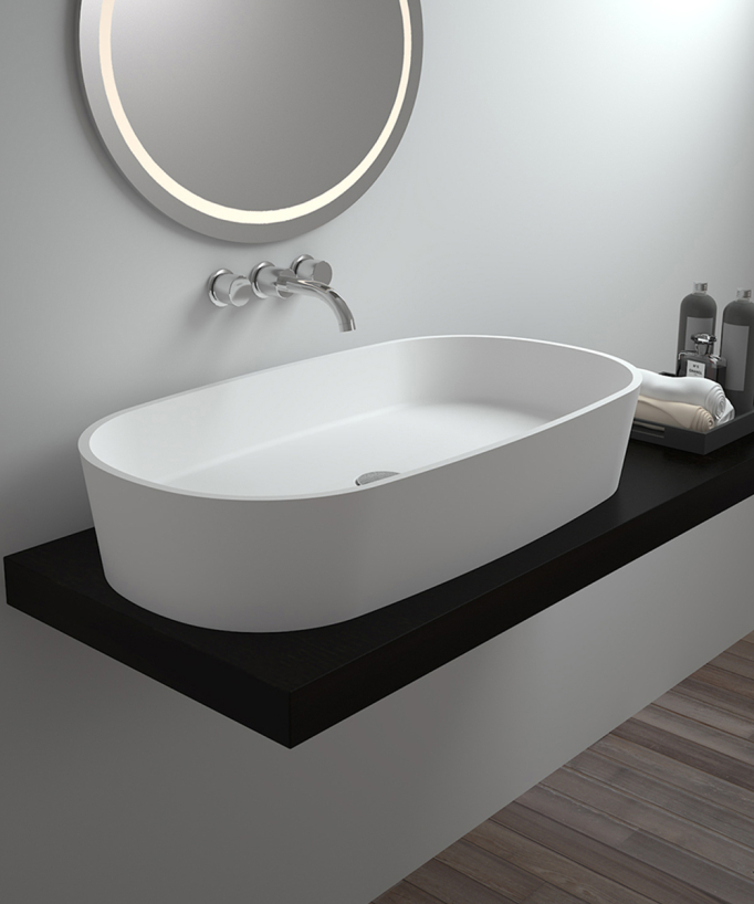 Vasque à poser en solid surface Blanc mat - Ouesso