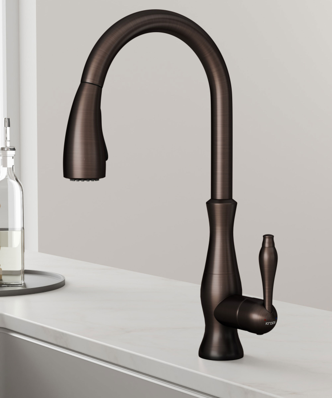 Mitigeur de cuisine moderne avec douchette et tuyau extractible