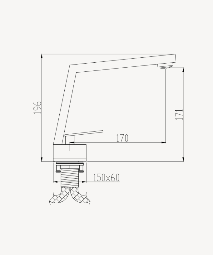 Mitigeur lavabo design - Noir mat