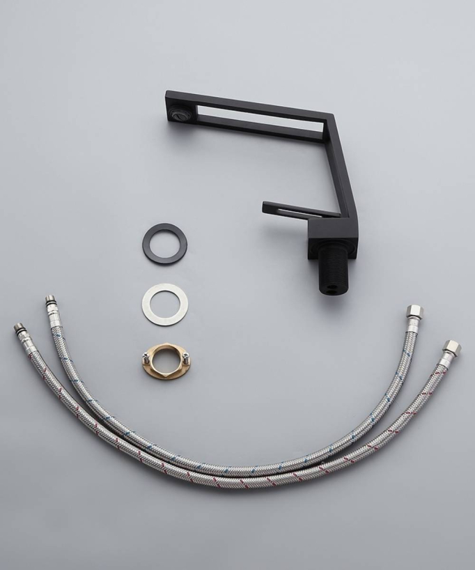 Mitigeur lavabo design - Noir mat