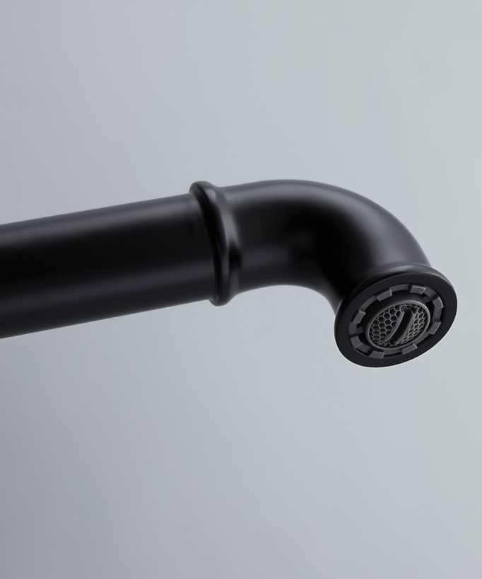 Mitigeur lavabo salle de bain style industriel - Noir