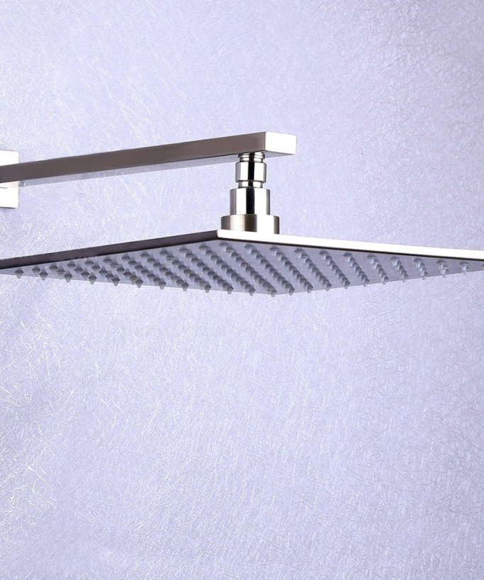 Colonne de douche encastrée en acier inoxydable nickel brossé avec LED