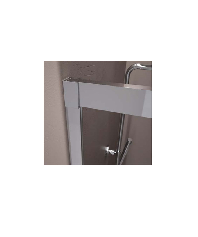 Paroi de douche fixe et porte coulissante Chromé, Série Q