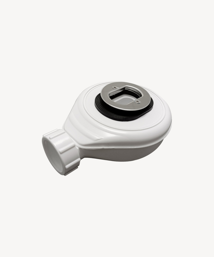 Receveur de douche Blanc, finition Ardoise Stone SMART, grille de couleur