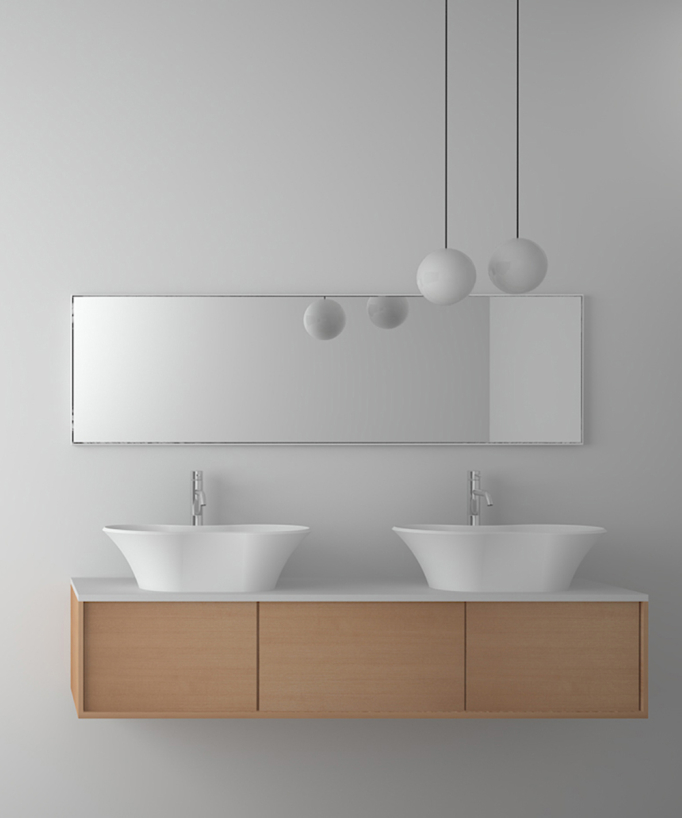 Vasque ovale à poser en solid surface Blanc mat - Kindu