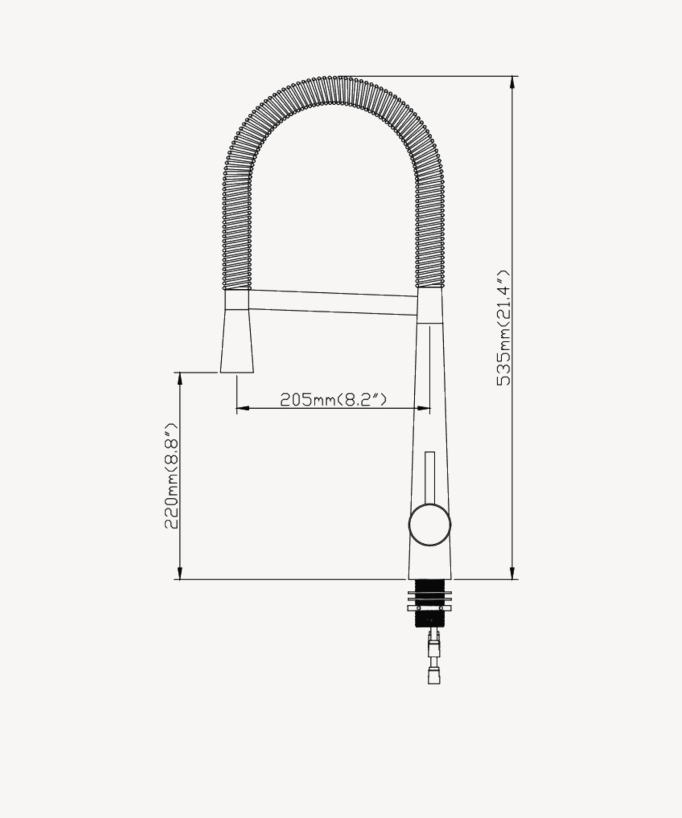 Robinet mitigeur de cuisine haut