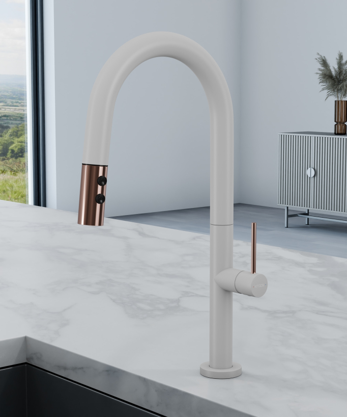 Mitigeur évier moderne avec douchette extractible