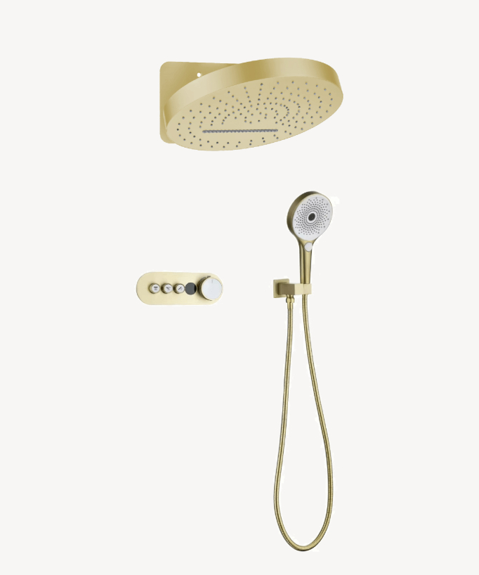 Pack mitigeur de douche encastrée pommeau pluie et cascade