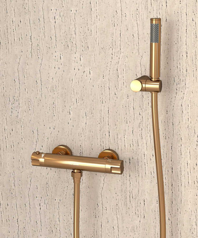 Cartouche Thermostatique + Poignée De Douche En Laiton - Pour Mitigeur Douche/bain - Neuf