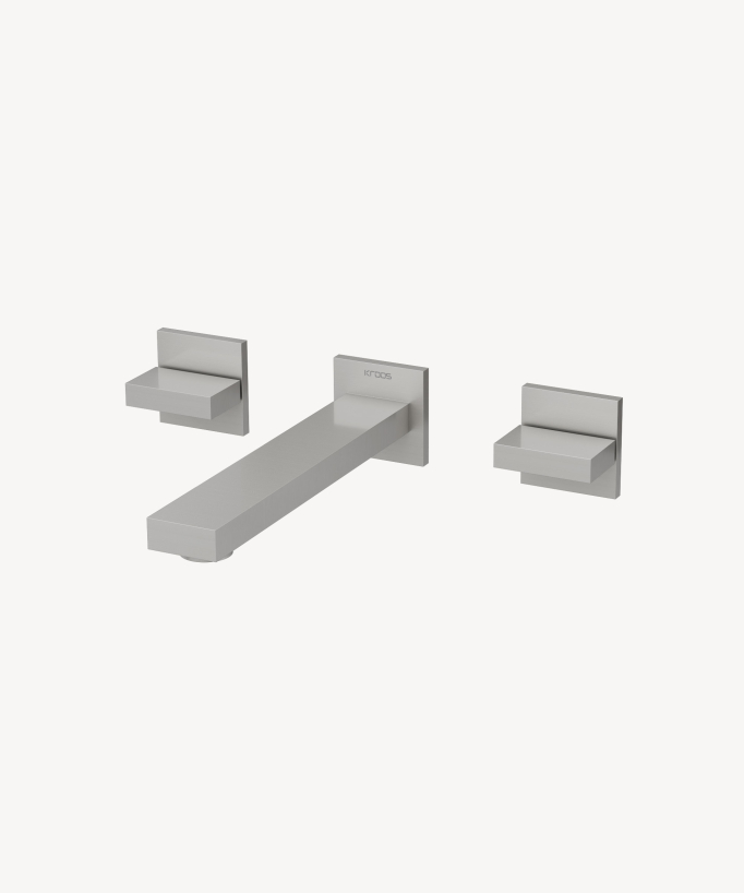 Mélangeur lavabo encastré Nickel brossé - Sirius