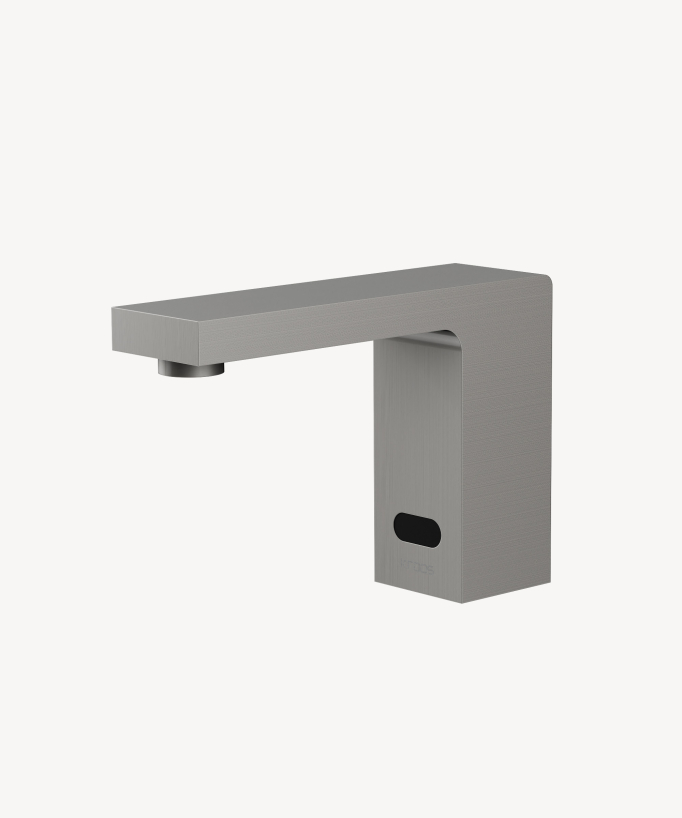 Robinet de lavabo automatique, eau froide Nickel brossé - Sirius