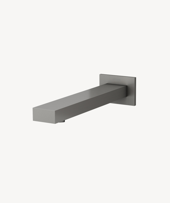 Robinet de lavabo mural automatique, eau froide Nickel brossé - Sirius