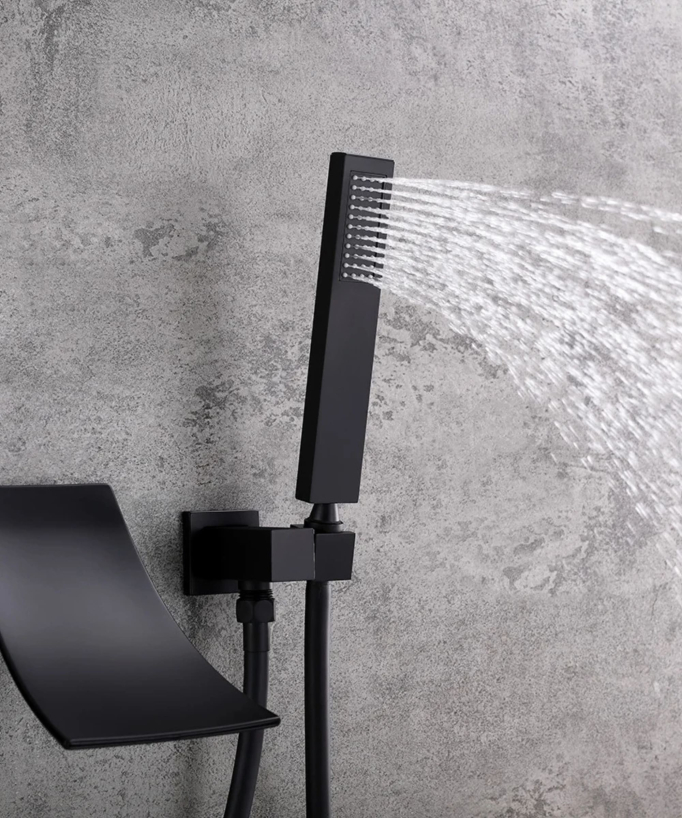 Robinet mitigeur bain-douche à encastrer Noir - Matera