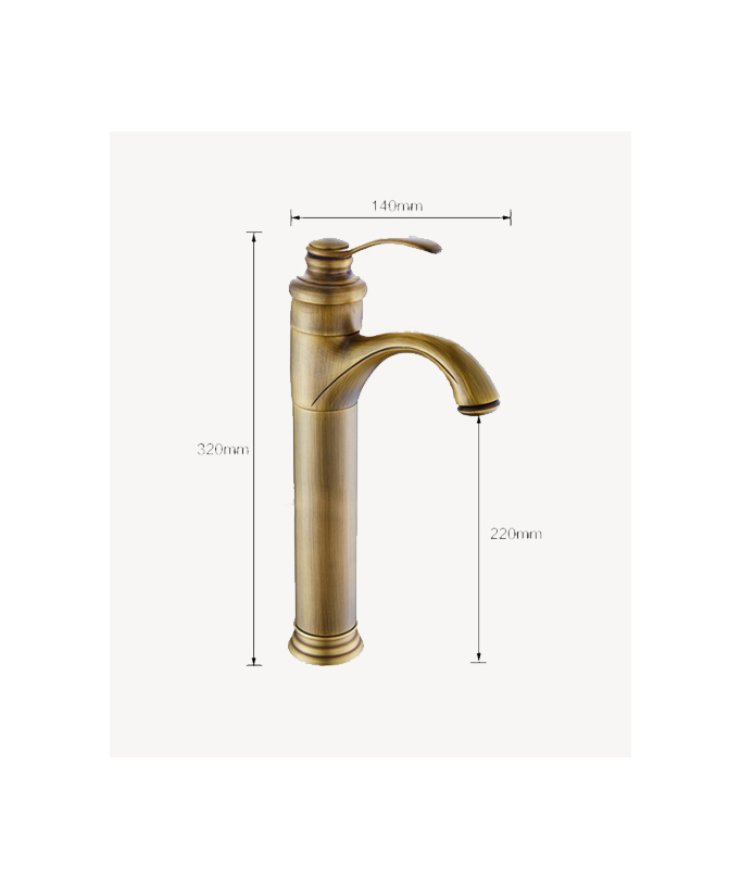 Robinet lavabo, finition en laiton pour un style classique