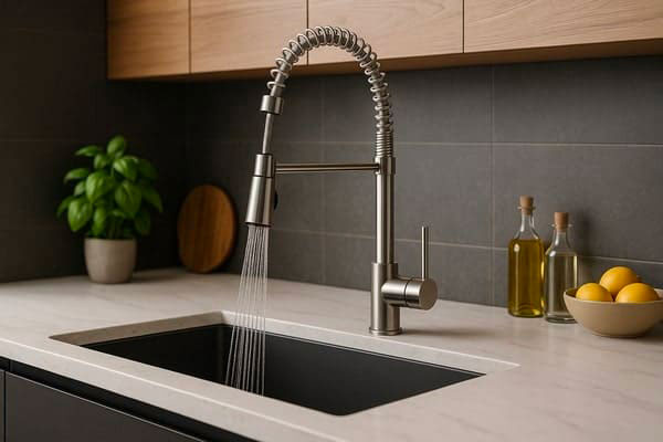 6 raisons d’adopter un robinet cuisine douchette