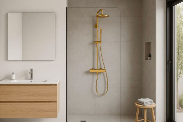 Choisir la colonne de douche dorée idéale pour votre espace