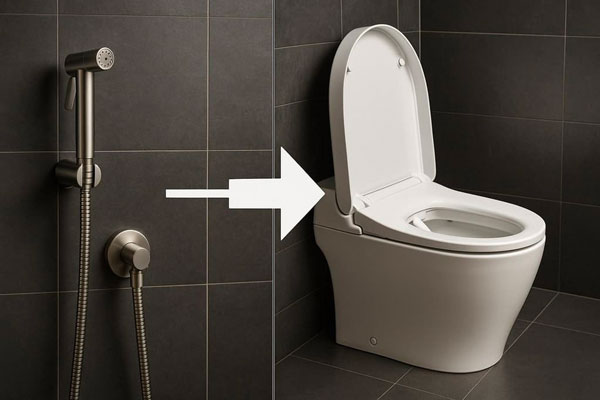 Choisir une douchette WC plutôt qu'un WC japonais ?