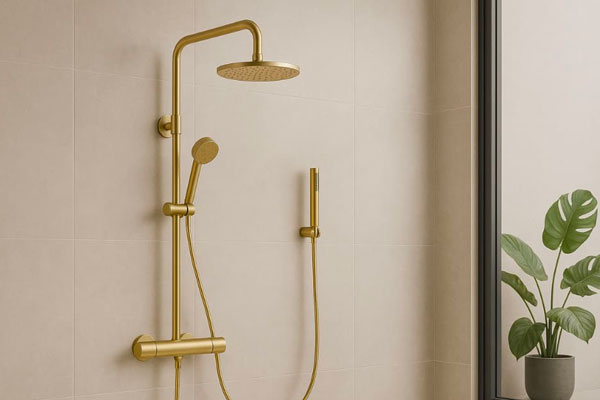Colonne de douche dorée : le must have des salles de bain modernes