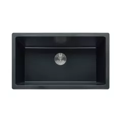 Evier de cuisine 790 mm - granit noir mat - Arum