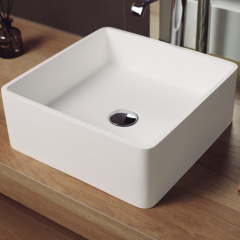 Vasque carrée moderne Artana - Blanc 40 cm